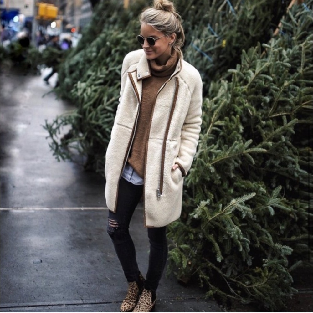 New Madewell Sherpa Estate Cocoon coat jacket - Picture 2 of 11
